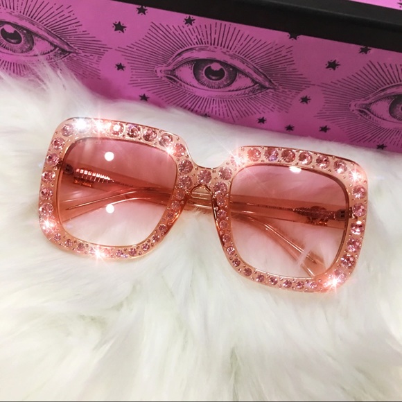 Gucci Accessories - Authentic Gucci Oversize Pink Crystal Sunglasses